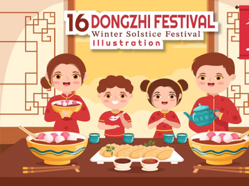 16 Dongzhi or Winter Solstice Festival Illustration preview picture