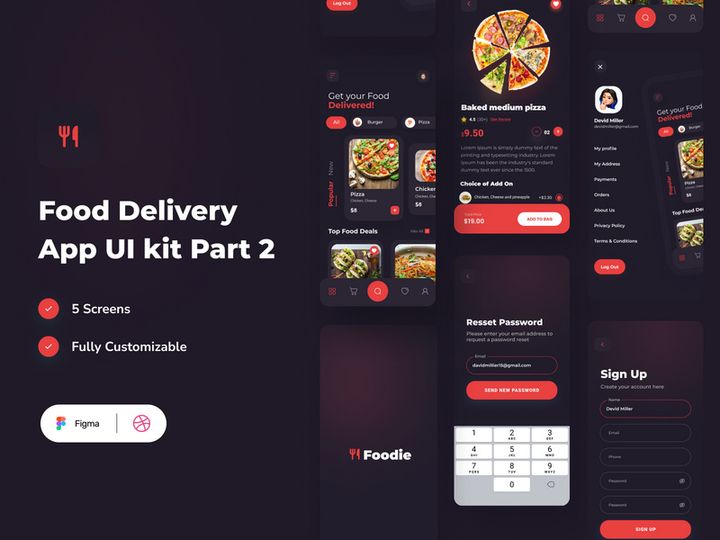 Food Delivery App Dark part2
