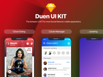 Duen UI KIT - The fantastic UI KIT for most Social Network mobile applications preview picture