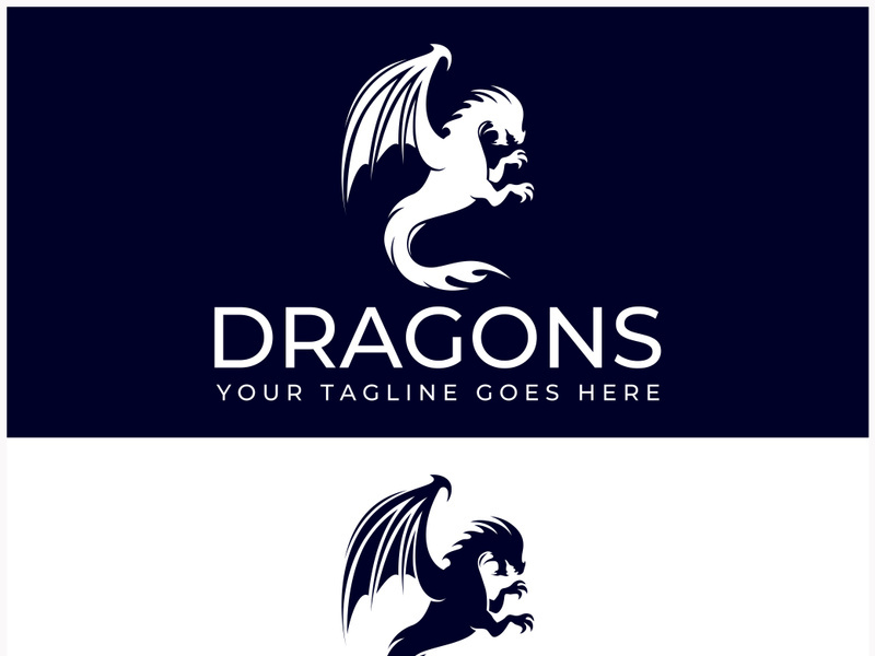 Dragon logo art illustration