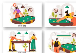 9 Billiard Game Illustration