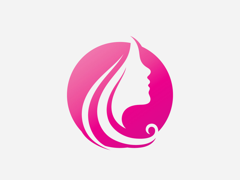 Hair woman and face logo and symbols