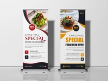 Food Menu Roll Up Banner Template Ver-1