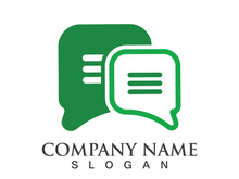 Speech bubble icon logo template vector illustration