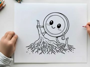 Happy plant growth success roots vector illustration preview picture