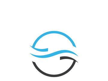 Ocean water wave wave logo design. preview picture