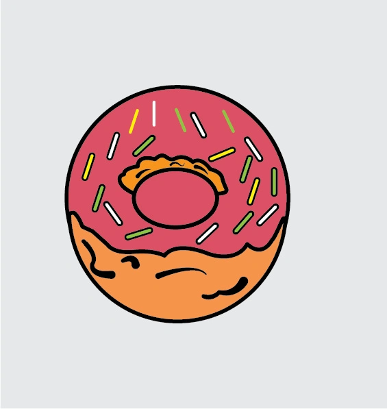 Delicious Flat Design Donuts in Adobe Illustrator