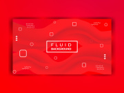 Modern Abstract Red Fluid Background Template