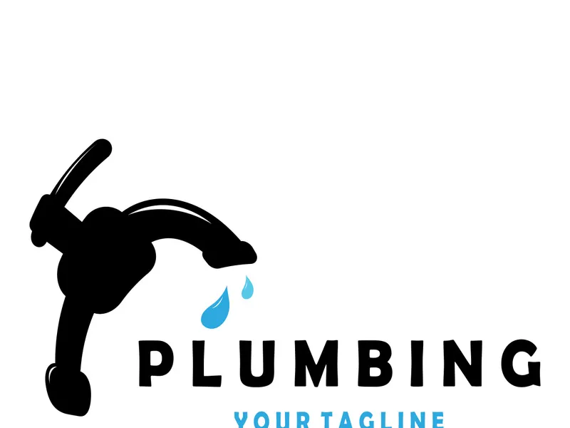 Plumbing logo vector design template. water pipe logo design.Leaking water logotype,Design Concept, Creative Symbol, Icon