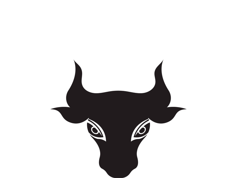 Bull head logo vector icon design illustration