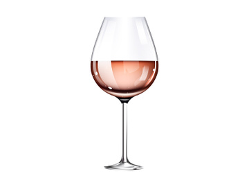 Wineglass with red wine realistic vector illustration preview picture