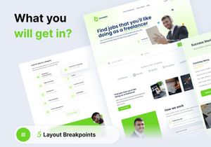 Greatjob - Freelance Landing Page UI Kit
