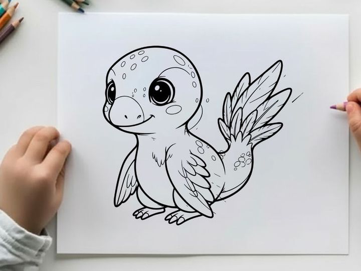 Cute baby owl waving vector illustration flat design