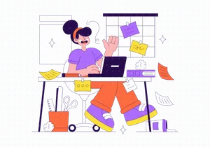 10 Creative Messy Home Office Illustration