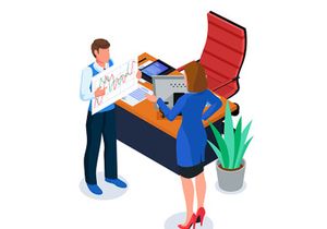 Set of Isometric Business People V1