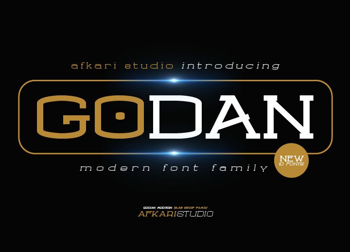 Godan Modern Slab Serif Font Family