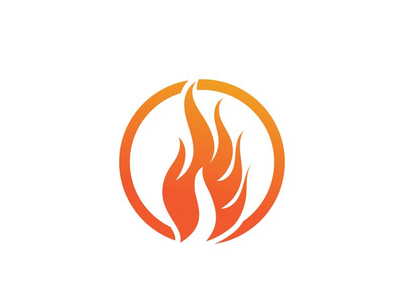 Fire Logo Template  Flame Symbol  Icon Vector