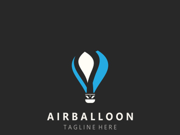 Air balloon logo creative design air transport symbol template simple illustration preview picture