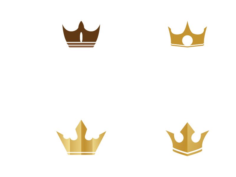 Gold luxury crown logo creative design.