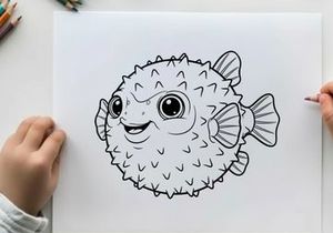 Cute smiling sea creature mascot vector illustration