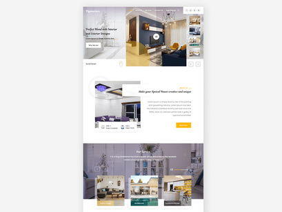 Architecture and Interior Design Website Landing Page