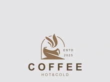Coffee drink logo vintage retro design simple concept illustration