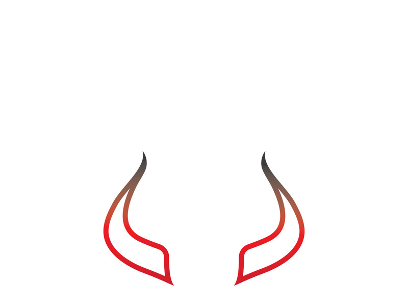 Devil horn Vector icon design illustration Template