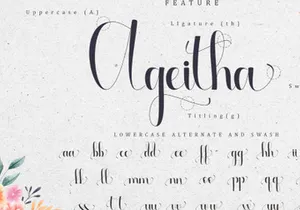 Ageitha - Free Modern Calligraphy