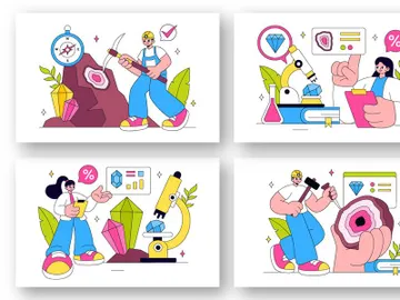 10 Mineralogist Vector Illustration preview picture