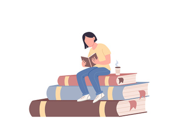 Self education flat concept vector illustration preview picture