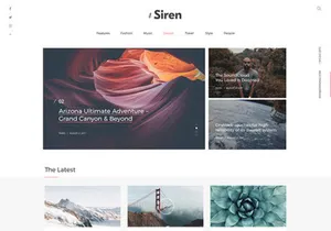 The Siren: One-page blog/magazine design concept