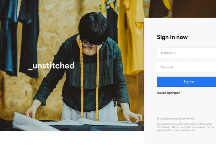 Extranet Landing Page Design