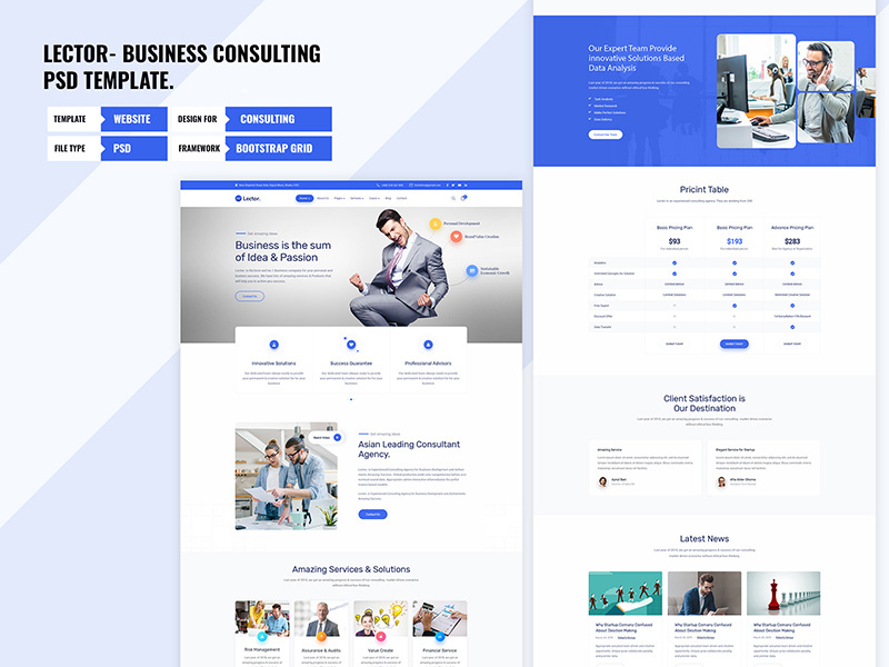 Lector - Business PSD Template