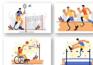 9 Sports for Disabled People Illustration