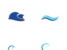 Ocean water wave wave logo design.