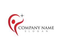 Human character logo sign