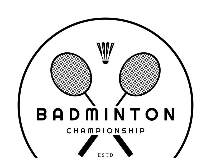 Modern Badminton logo design with Dynamic Shuttlecock and Racket, for championship, sport, sports shop, badminton school, business, company, tournament