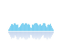 Sound waves vector illustration design template