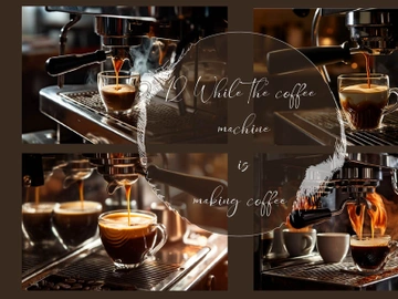 While the coffee machine is making coffee preview picture