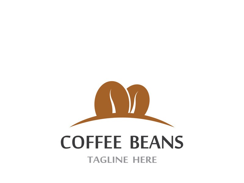 Coffee bean logo design.