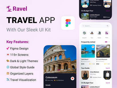 Travel Minimalist UI Kit