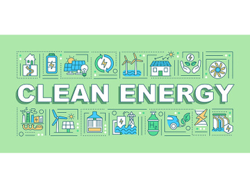 Clean energy word concepts banner preview picture