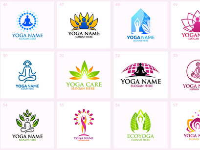 60+ Yoga Logo Bundle