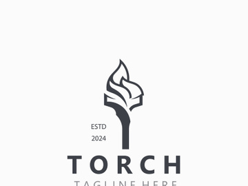 Torch logo Graphic, Olympics flame Modern Design Element simple minimalist preview picture