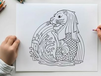 Mythical seahorse bride wedding vector illustration