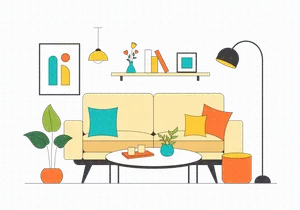 10 Living Room Illustration