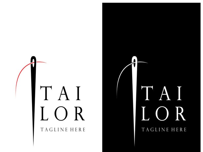 tailor logo icon illustration template combination of buttons for clothes, thread and sewing machine, for clothing product design, convection companies, fashion in vector form