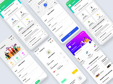 Contact Us and Support Page Mobile App UI Kit preview picture