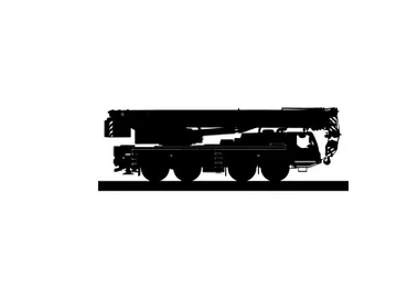 Silhouette of a train on a track with silhouette preview picture