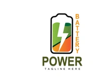 Battery Logo Design, Technology Charging Illustration, Company Brand Vector